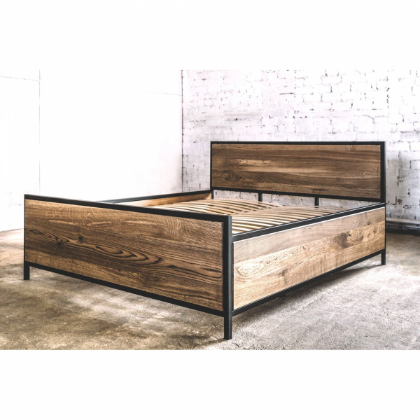 Derevyannaya-krovat-v-stile-loft-Madeline-s-metallicheskim-obramleniem